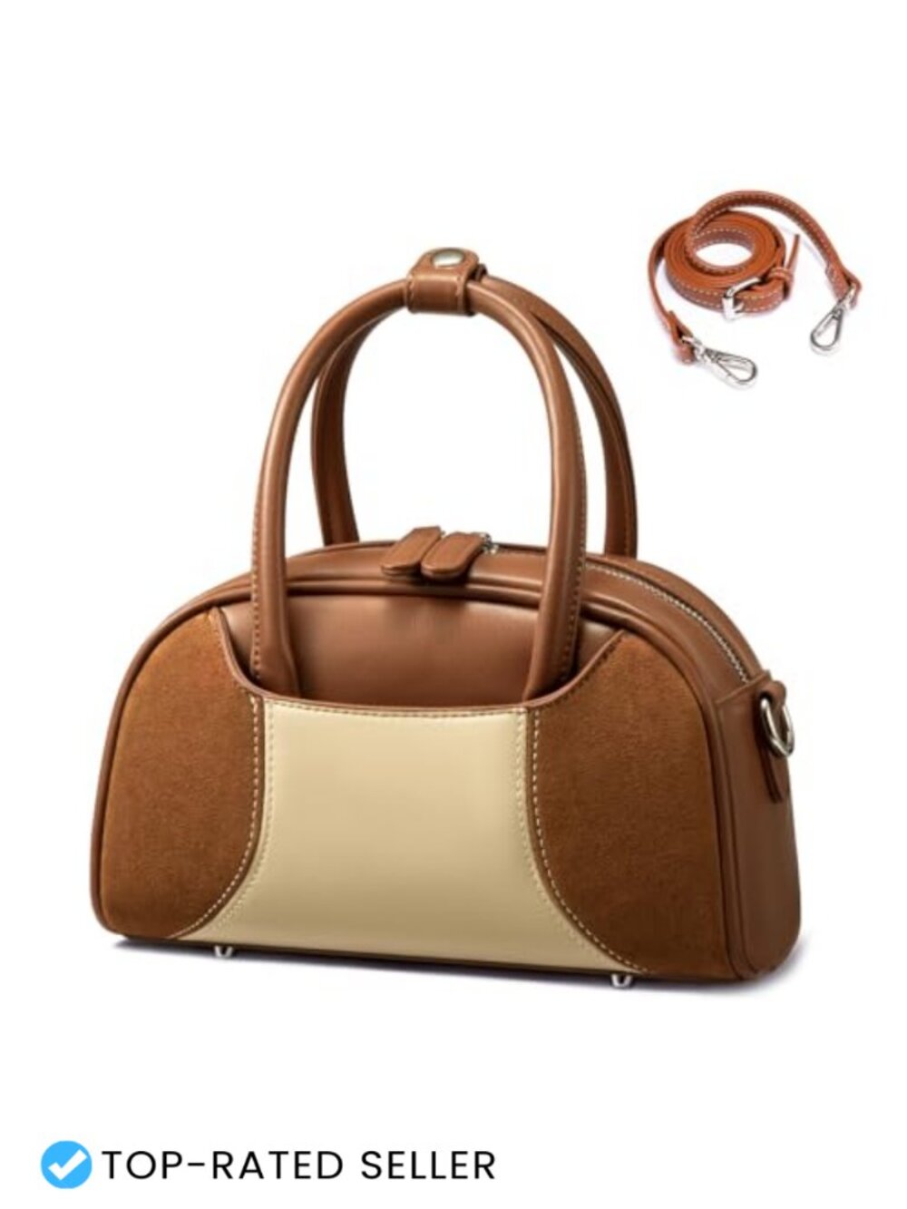 Faux Leather Crossbody Bag Small Convertible Handbag RFID Wallet